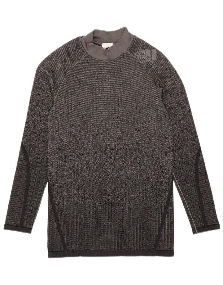Adidas Herre Top Langærmet Medium Grey Polyester