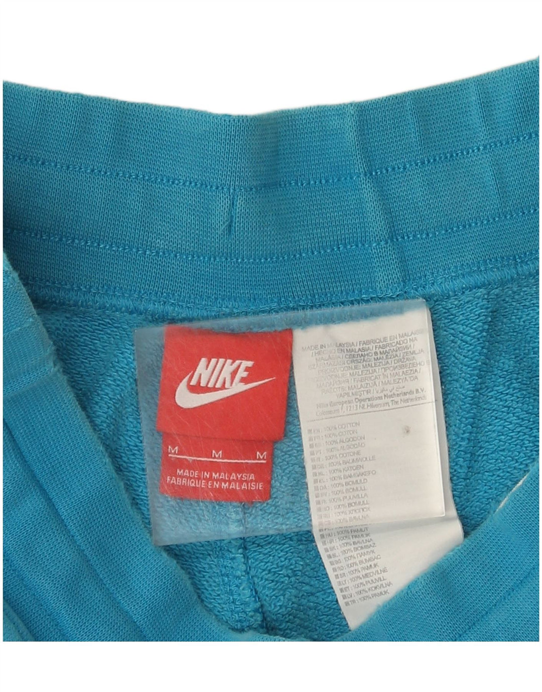 Nike grafiske sportsshorts til mænd mellemblå bomuld