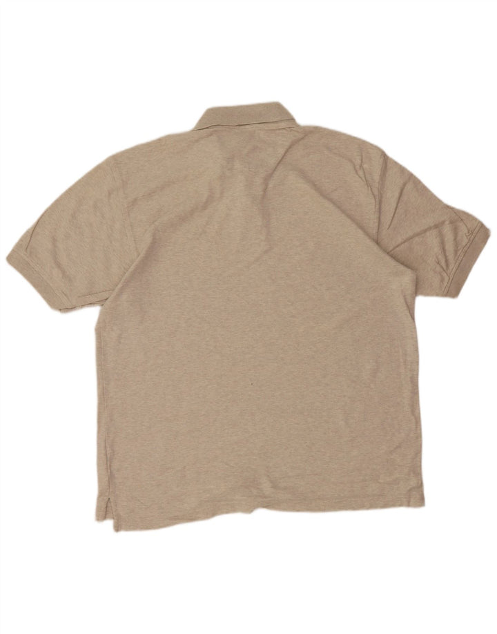 IZOD Poloskjorte til mænd, mellemgrå, flækket bomuld