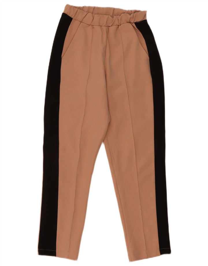 Zara træningsdragtsbukser til kvinder UK 4 XS Pink Colourblock Polyester