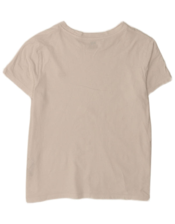 Levi's Dame T-Shirt Top UK 12 Medium Hvid Bomuld