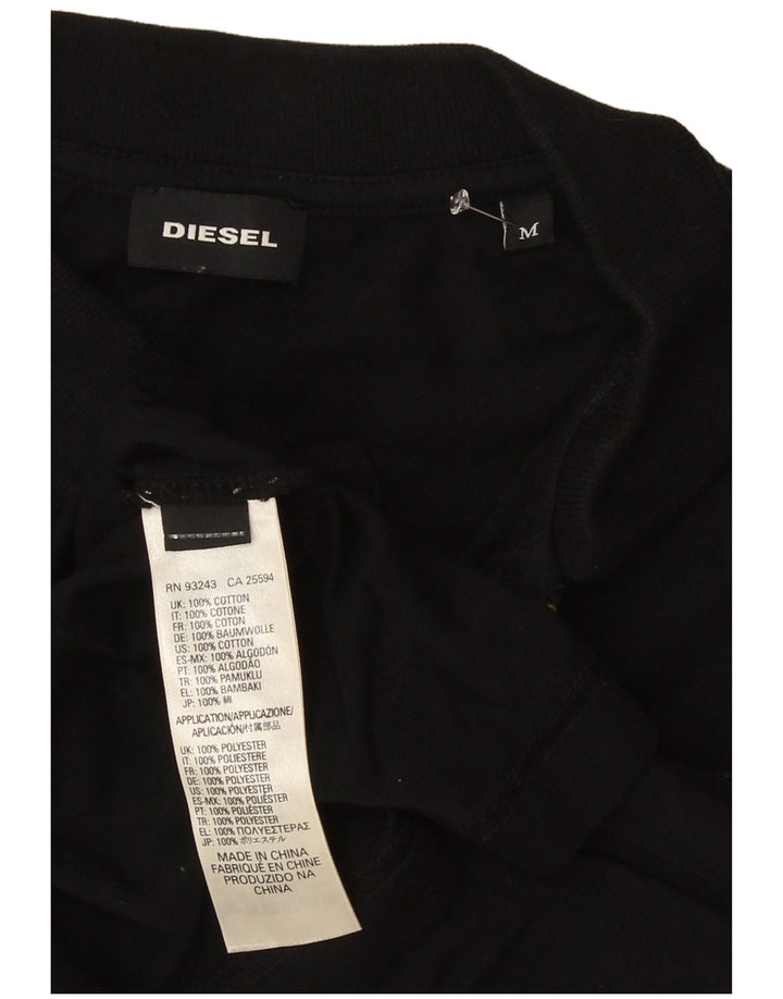 Diesel Herre poloshirt Medium Sort Bomuld