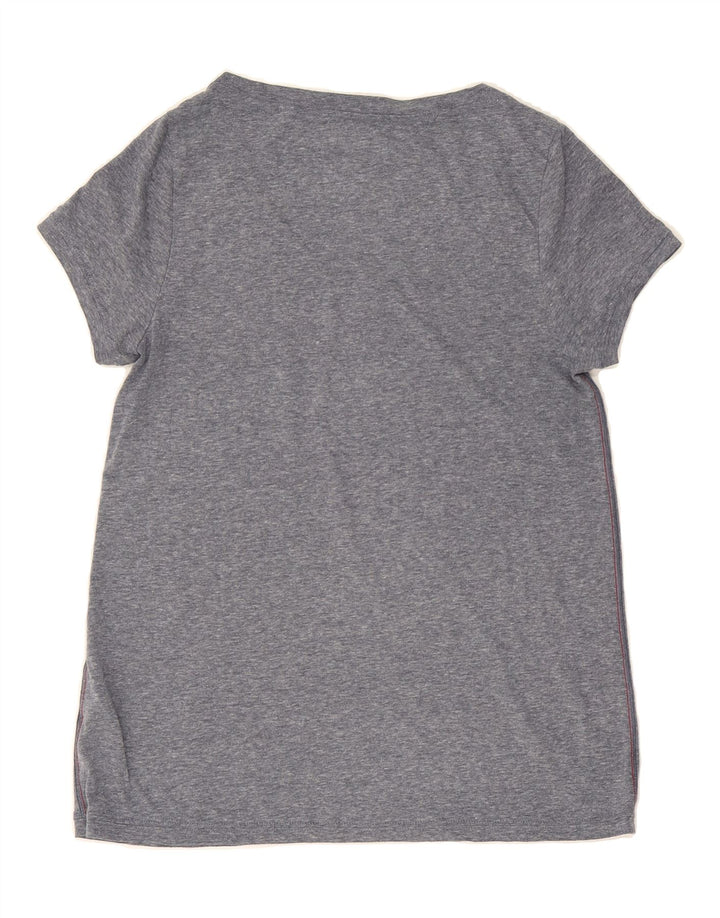 TOMMY HILFIGER Womens T-Shirt Top UK 12 Medium Grey Flecked Vintage Tommy Hilfiger and Second-Hand Tommy Hilfiger from Messina Hembry 