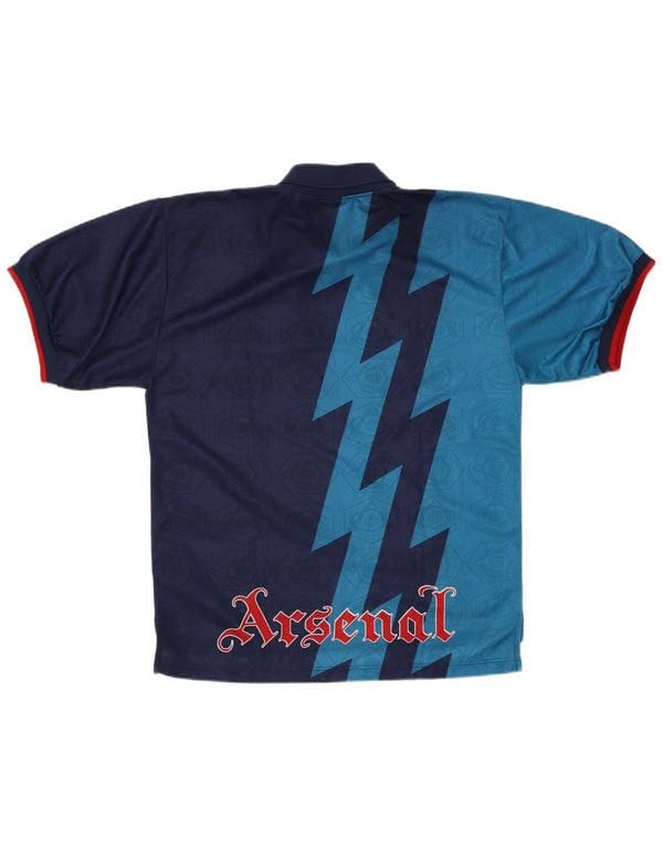 Nike Herre Arsenal FC 1995-1996 Udebanetrøje XL Blå Colourblock Sports