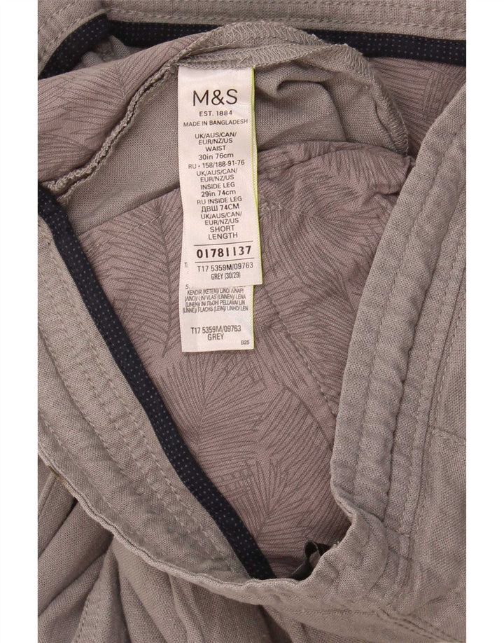 Marks & Spencer Lige Chinobukser til kvinder W30 L27 Grå hør