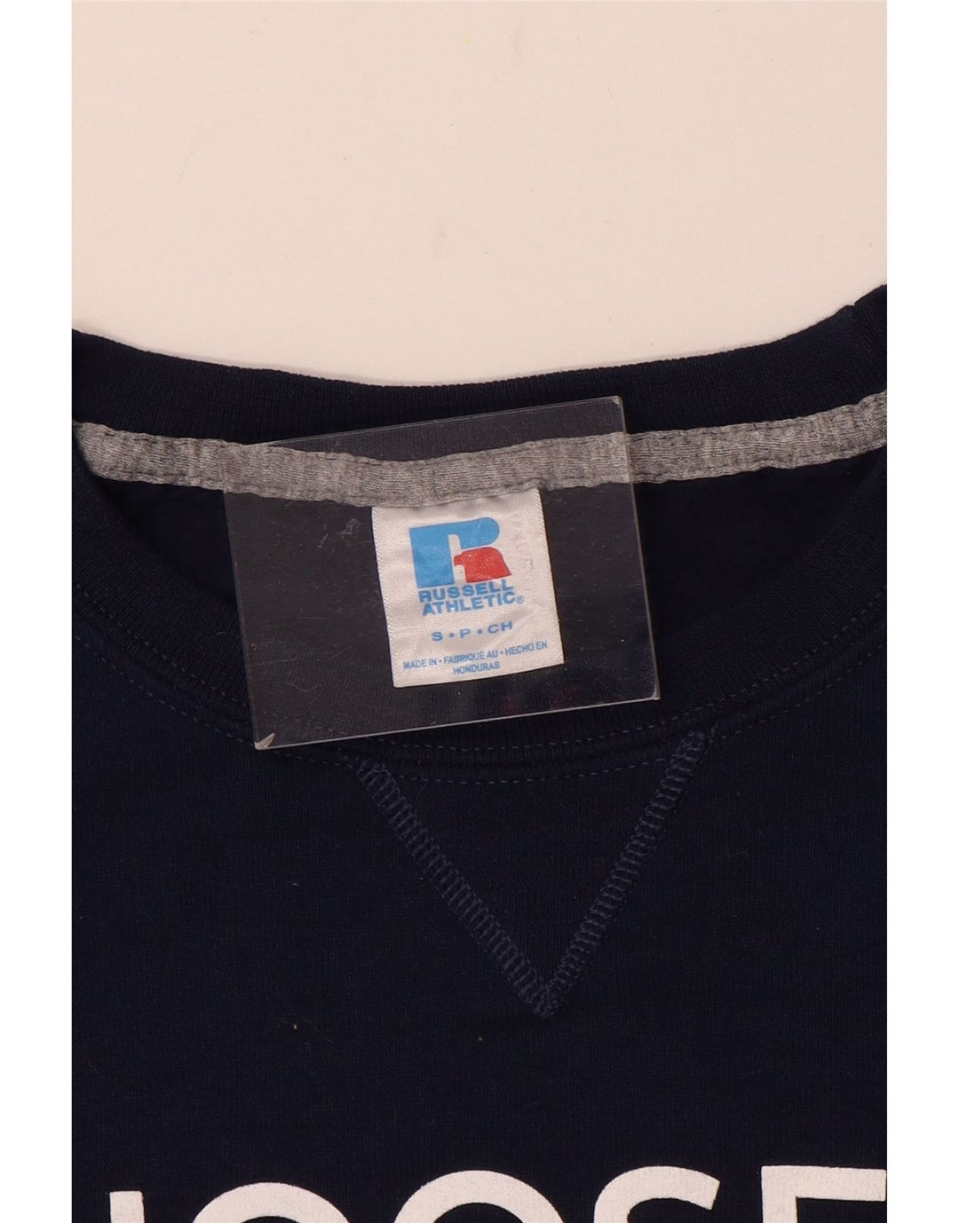 RUSSELL ATHLETIC Herre grafisk sweatshirt jumper lille marineblå bomuld