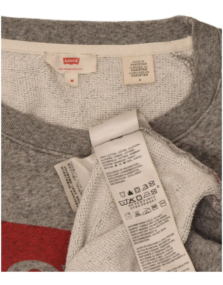 Levi's Herre grafisk sweatshirt jumper mellemgrå flækket bomuld