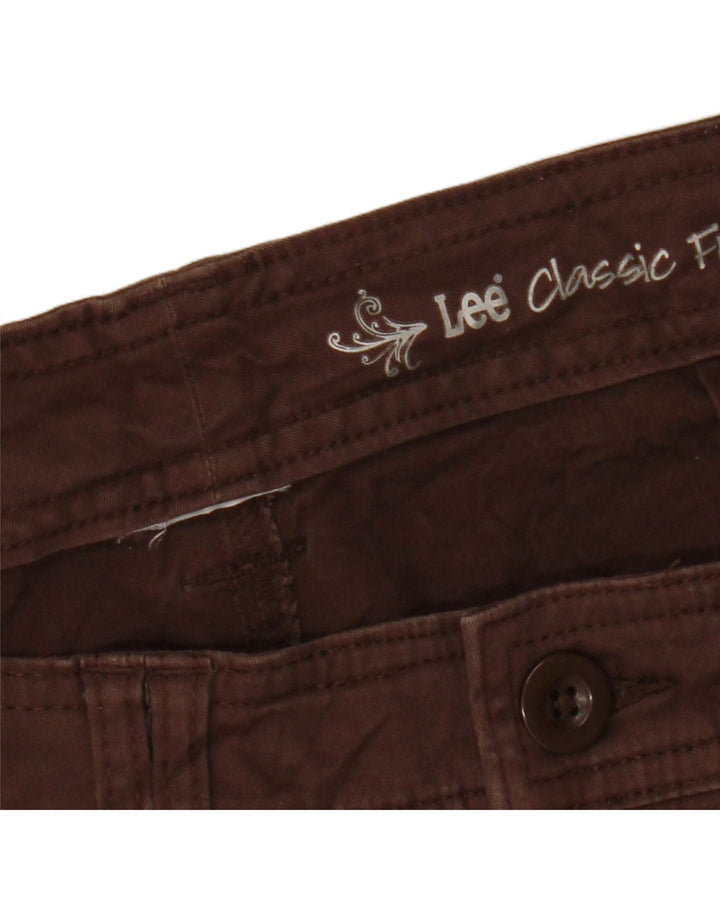 LEE Womens Classic Fit Casual Shorts W33 Large Brown