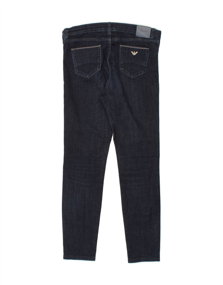 ARMANI Womens Eac Skinny Jeans W29 L28 Navy Blue Cotton Vintage Armani and Second-Hand Armani from Messina Hembry 