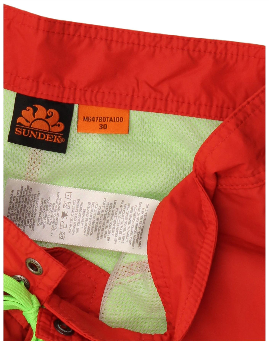 Sundek Herre grafiske svømmeshorts Medium Rød Nylon