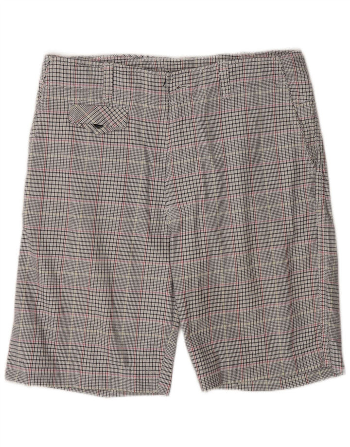 Diesel Herre Chino Shorts Medium W31 Grå Houndstooth Bomuld