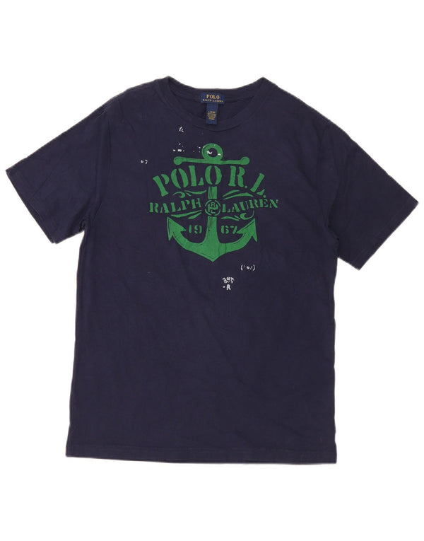Polo Ralph Lauren drenge grafisk t-shirt top 14-15 år marineblå bomuld