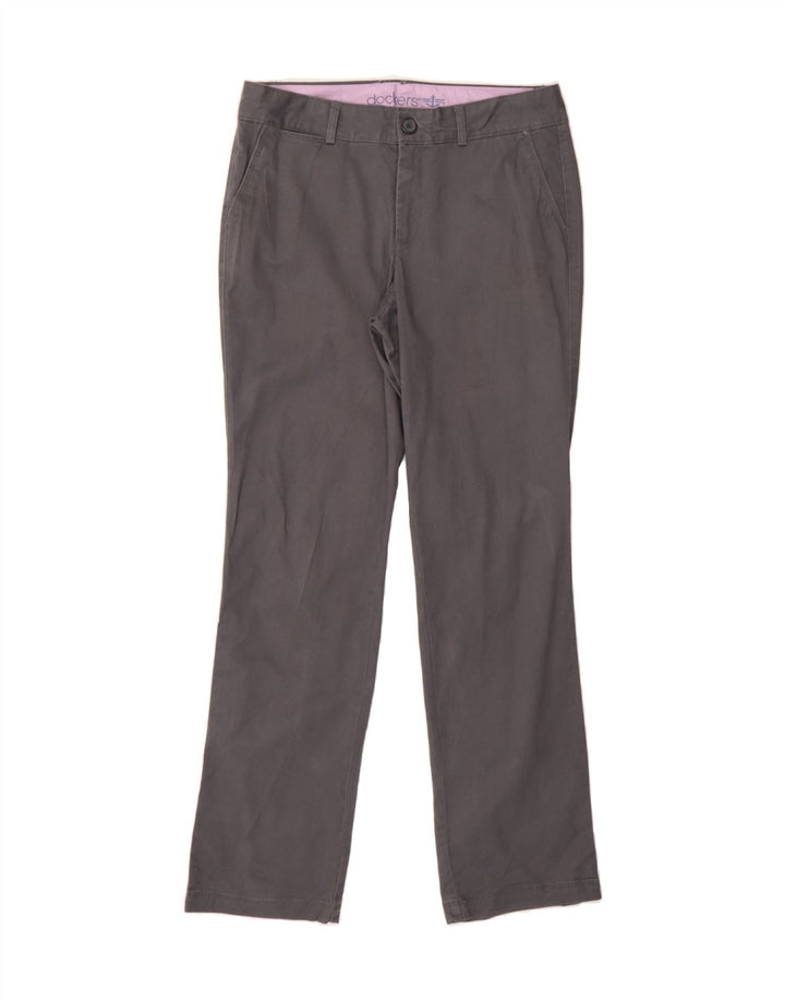DOCKERS Womens Straight Chino Trousers US 6 Medium W30 L32 Grey Cotton Vintage Dockers and Second-Hand Dockers from Messina Hembry 