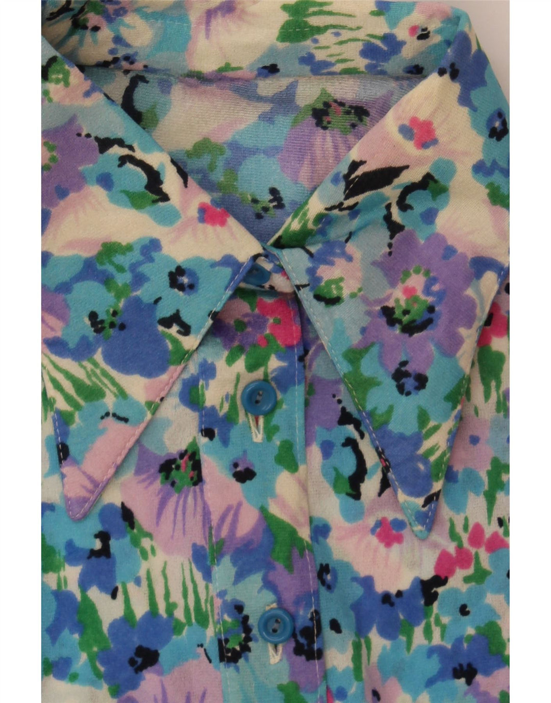 VINTAGE Womens Pullover Shirt UK 12 Medium Multicoloured Floral Vintage Vintage and Second-Hand Vintage from Messina Hembry 