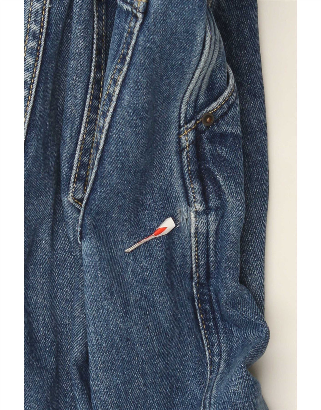 Massimo Dutti Dame Jeans med brede ben EU 40 Medium W30 L30 Blå Bomuld