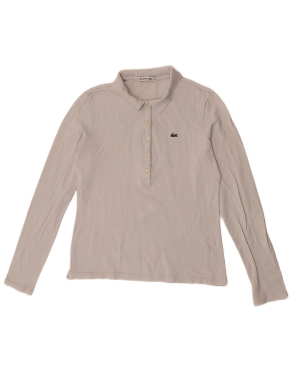 Lacoste langærmet poloshirt til kvinder str. 40 Medium hvid bomuld