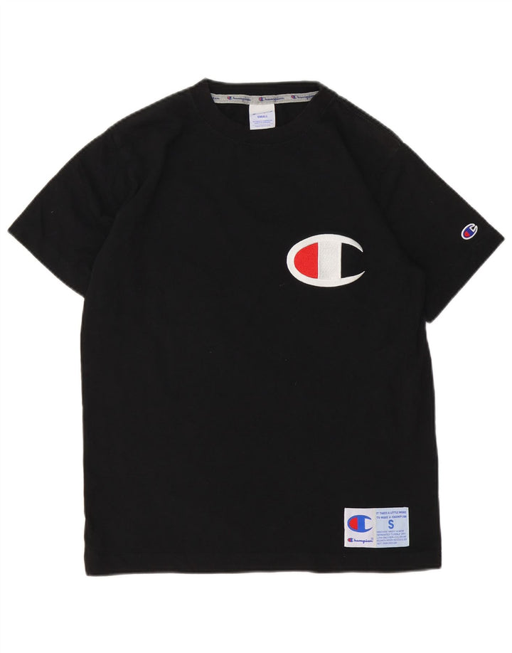 Champion Herre Grafisk T-Shirt Top Lille Sort