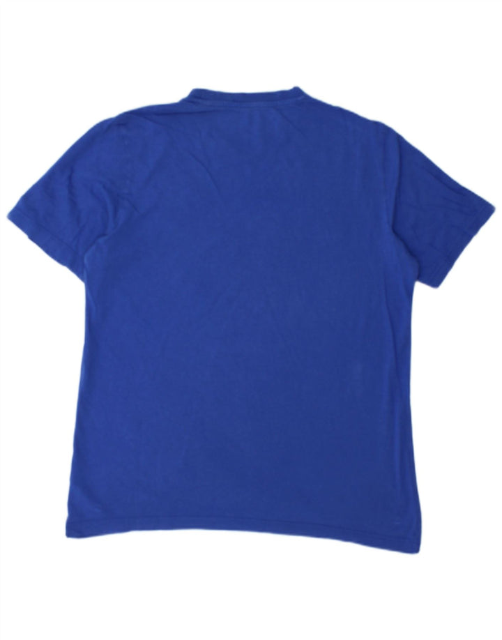 Adidas Grafisk T-shirt top mellemblå bomuld til mænd