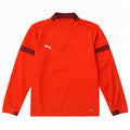 Puma Boys Zip Neck Pullover Træningsdragt Top 11-12 år Rød Colourblock