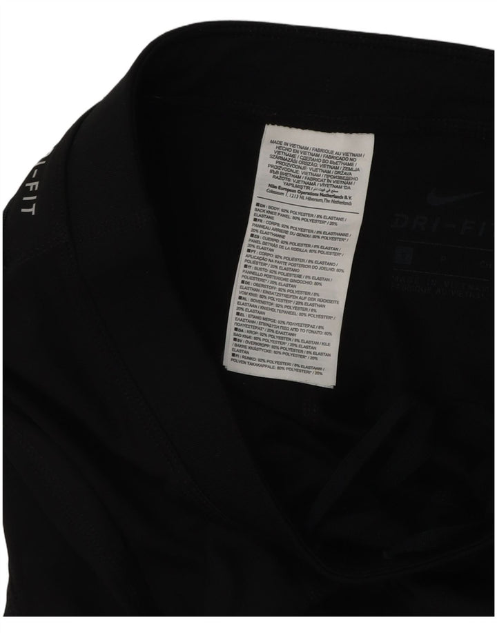 Nike Dame Dri Fit Leggings UK 8 Small Black Polyester
