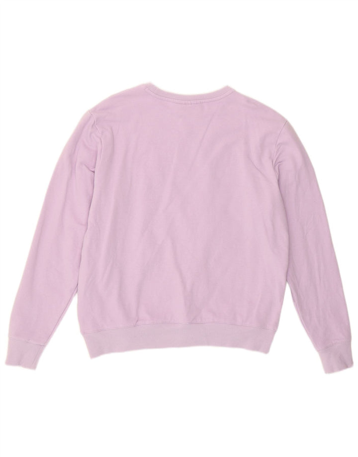 Fila Dame Sweatshirt Jumper UK 14 Medium Lilla Bomuld