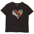 Guess Kvinder Oversized grafisk T-shirt Top UK 6 XS Sort