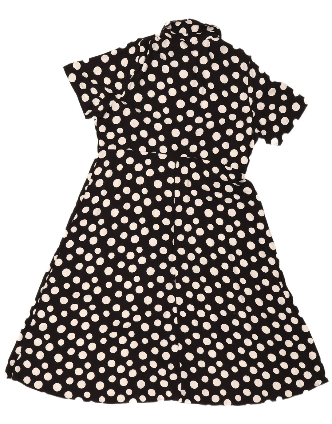 MARKS & SPENCER Womens A-Line Dress UK 18 XL Black Polka Dot