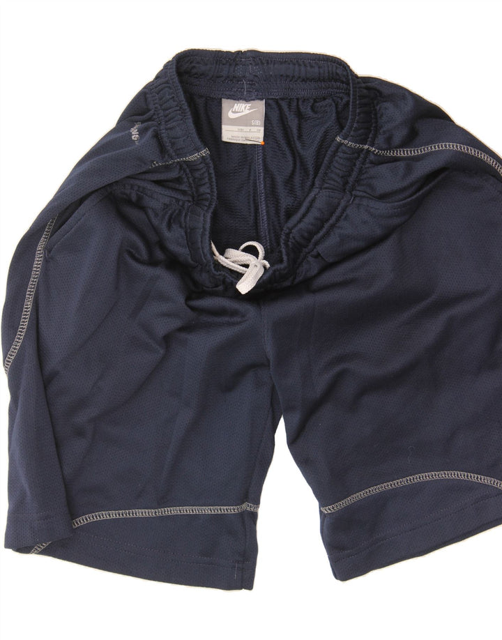 NIKE Boys Sport Shorts 7-8 Years  Navy Blue Polyester Vintage Nike and Second-Hand Nike from Messina Hembry 
