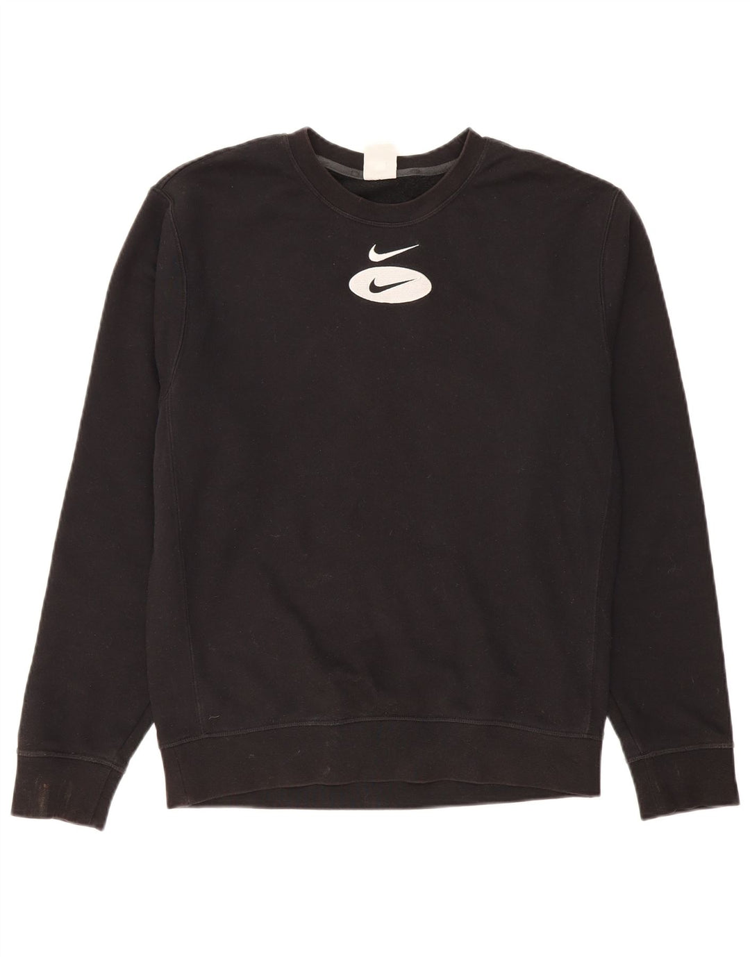NIKE Mens Graphic Sweatshirt Jumper Small Black Cotton