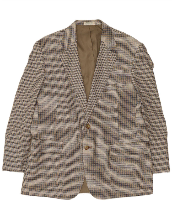 Orvis Herre 2-knaps blazerjakke UK 44 2XL Beige Houndstooth