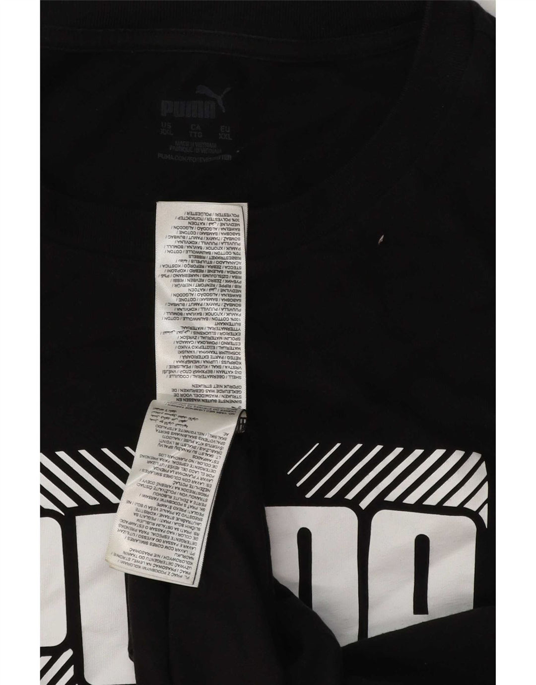 Puma Herre Grafisk T-Shirt Top 2XL Sort Bomuld