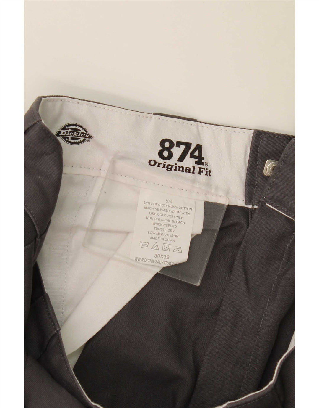 Dickies Herre Lige Original Fit Chino Bukser W30 L32 Grå Polyester