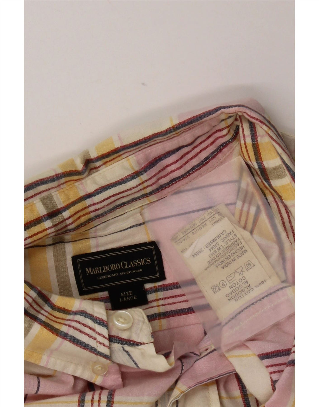 Marlboro Classics Herreskjorte Stor flerfarvet Plaid Bomuld