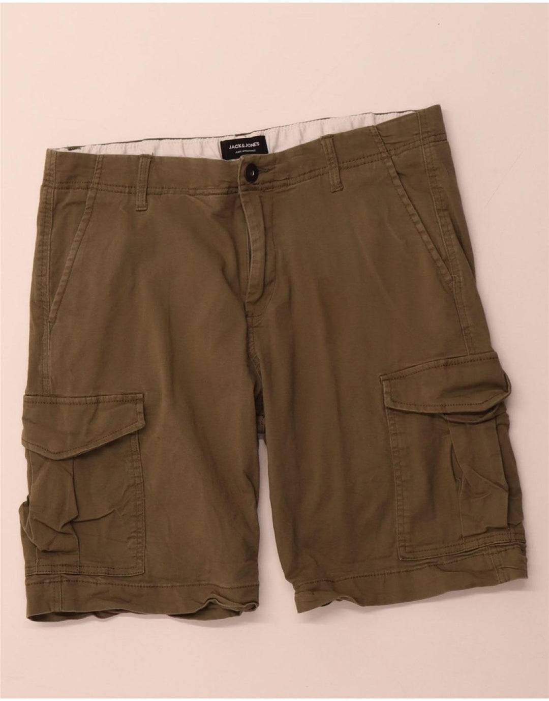 JACK & JONES Herre Cargo Shorts W32 Medium Khaki Bomuld
