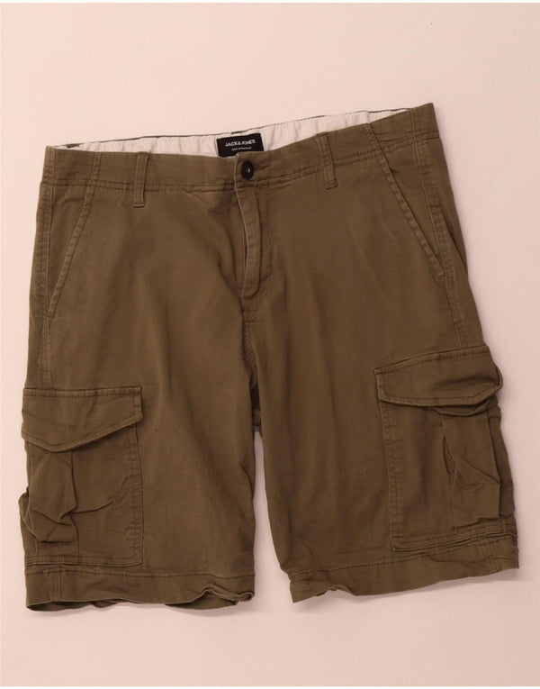JACK & JONES Herre Cargo Shorts W32 Medium Khaki Bomuld