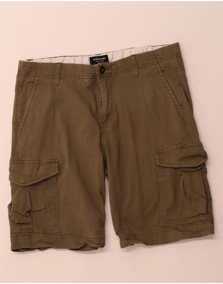 JACK & JONES Herre Cargo Shorts W32 Medium Khaki Bomuld