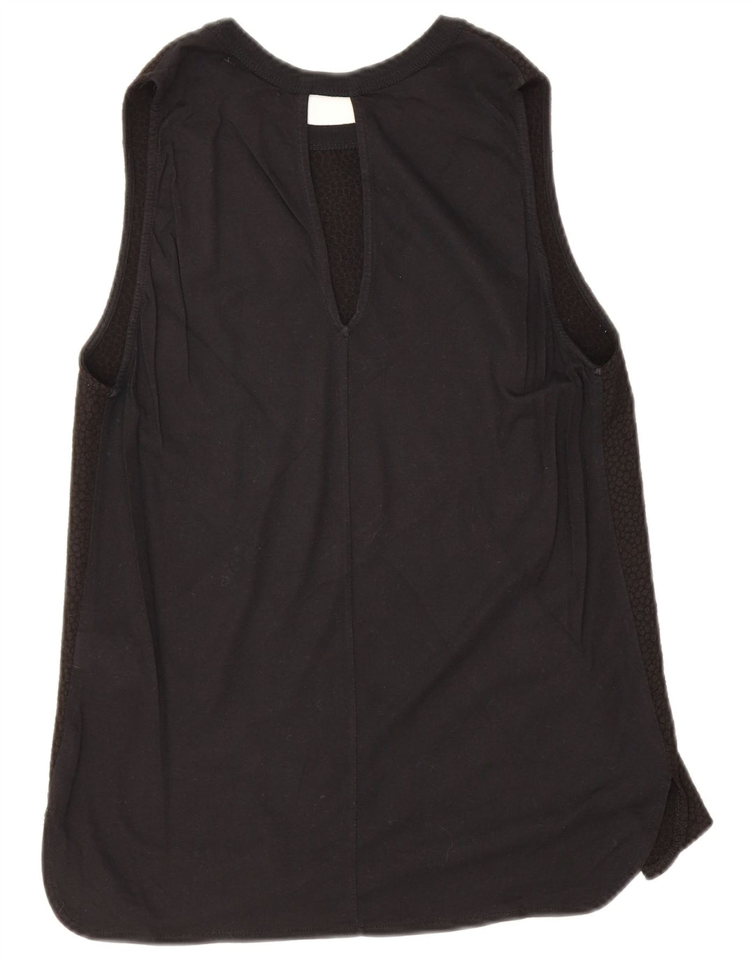 Zara Dame Trafaluc ærmeløs bluse Top UK 12 Medium Sort Geometrisk