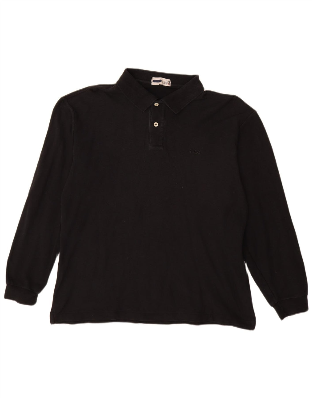 Fila Langærmet Polo Shirt til mænd IT 50 Medium Sort Bomuld