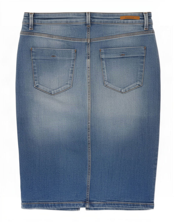 Massimo Dutti Womens Denim Skirt EU 38 Small W28 Blue