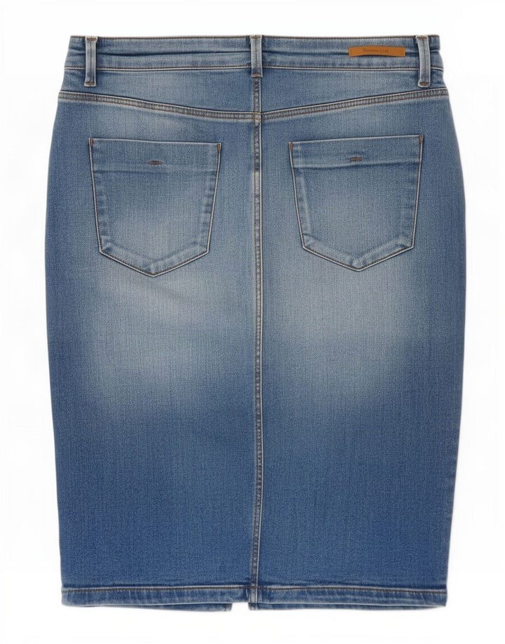 Massimo Dutti Dame Denim Nederdel EU 38 Lille W28 Blå