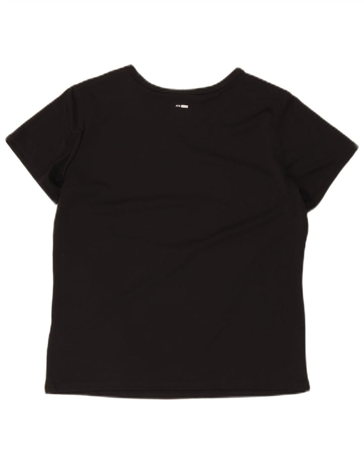 Adidas Dame T-Shirt Top UK 14 Medium Sort Polyester