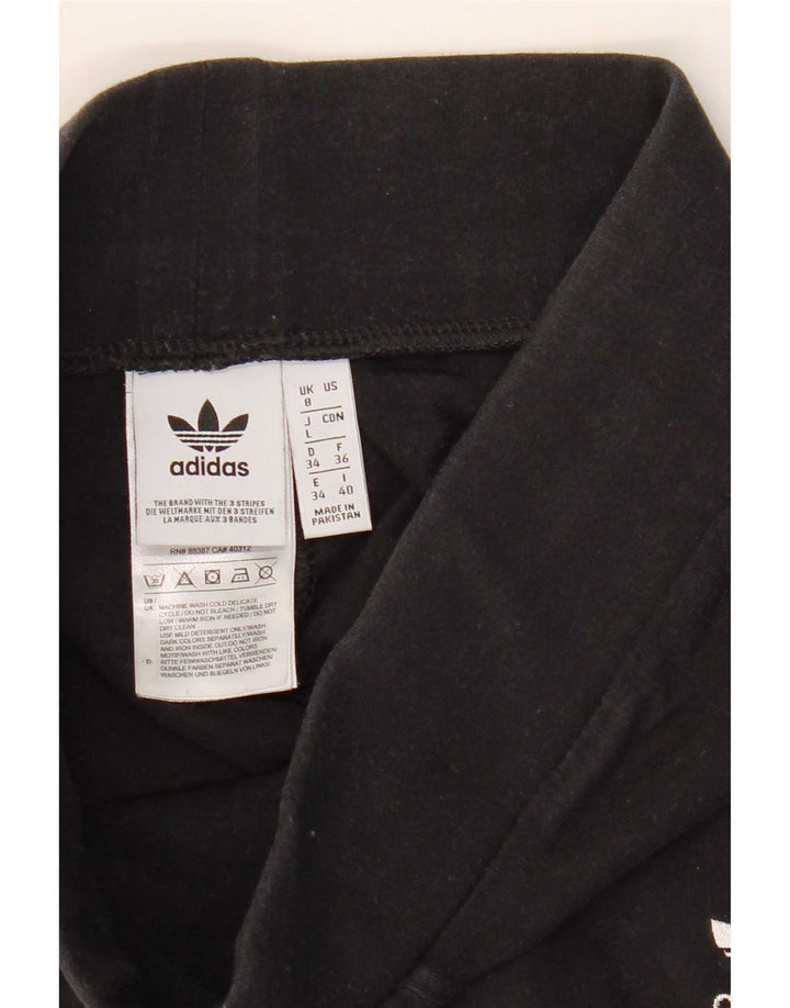 Adidas Dame Leggings UK 8 Small Black Bomuld