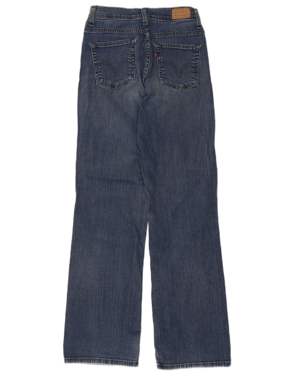 Levi's Womens 512 Perfectly Slanking Bootcut Jeans W26 L30 Blue Cotton