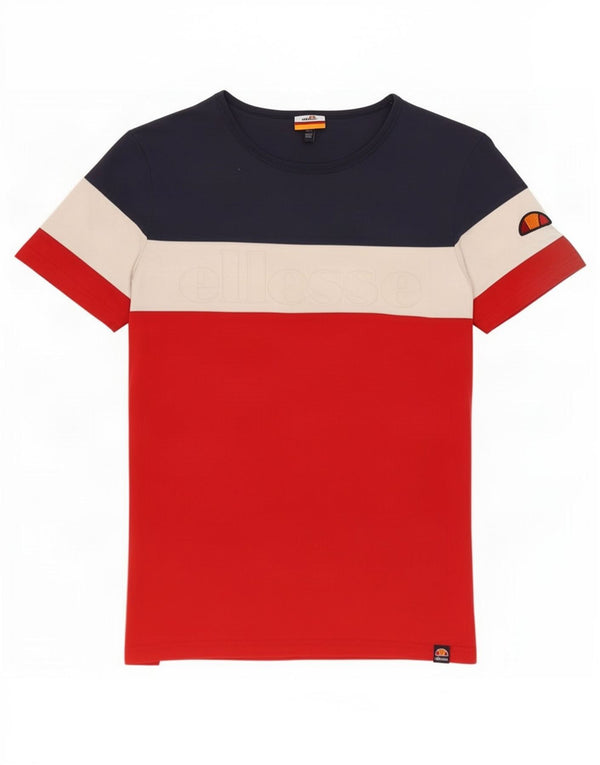 Ellesse Herre T-Shirt Top XL Flerfarvet Colourblock Bomuld