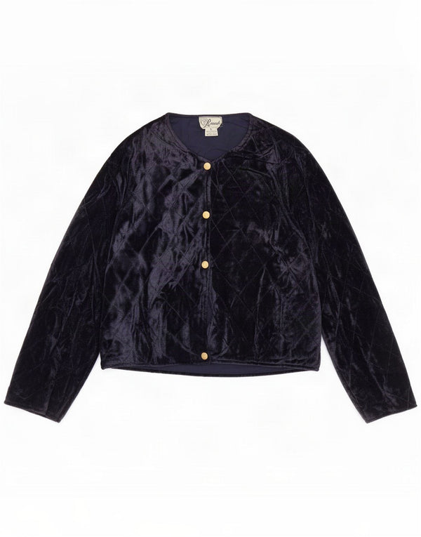 Rimmel Dame 4-knaps Velvet Blazer Jacket UK 16 Large Purple Viscose