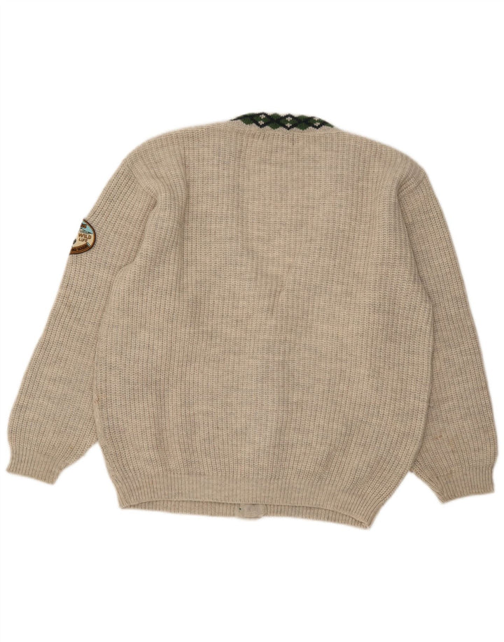 Invicta Herre Loose Fit Cardigan Sweater Medium Grey Uld