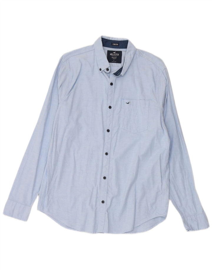 HOLLISTER Mens Shirt Large Blue Cotton
