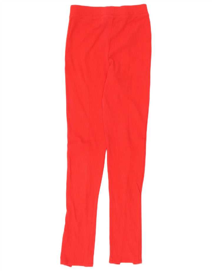 Zara Dame Leggings UK 12 Medium Rød Bomuld