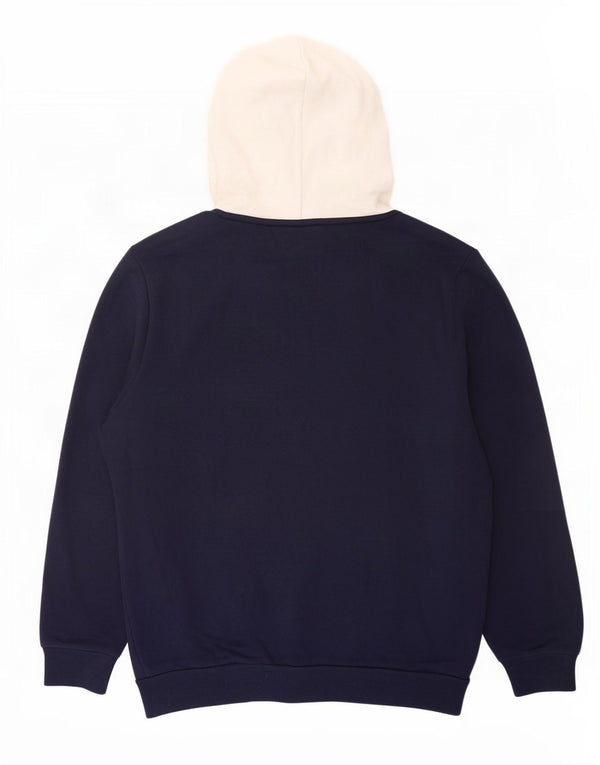 Puma Mens Graphic Hoodie Jumper Medium Navy Blue Colourblock