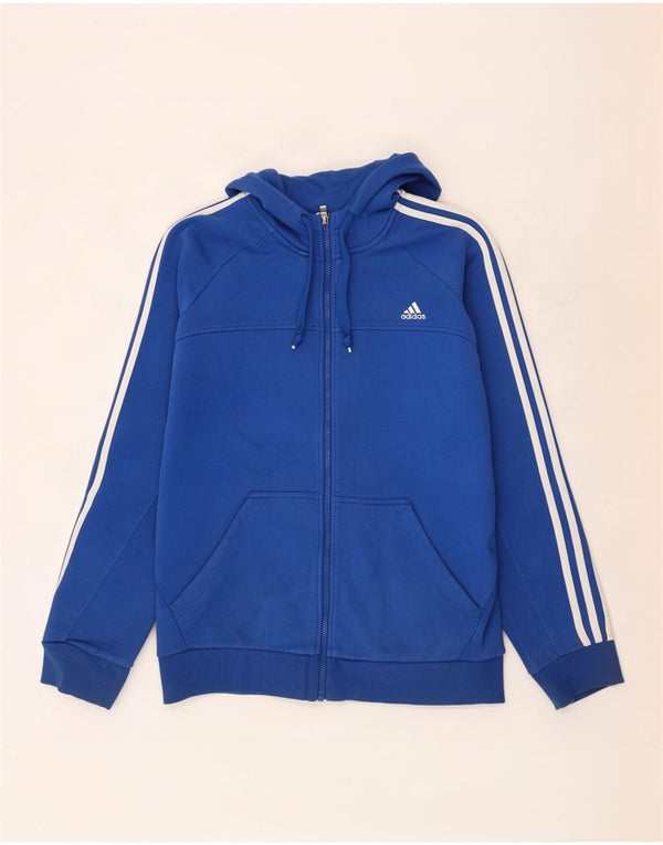 Adidas Mens Zip Hoodie Sweater XL Blue Cotton